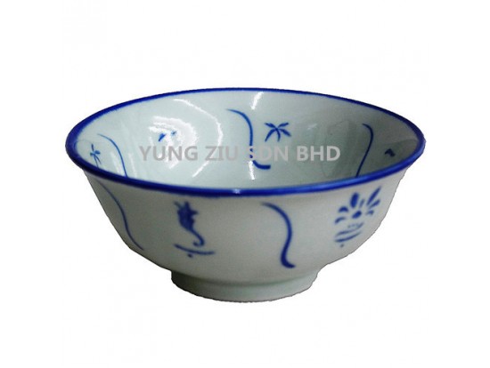 7^BOWL(HAND COLOR ANTIQUE BLUE)(11555)